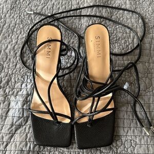 Simmi London Strappy Sandals Square Toe